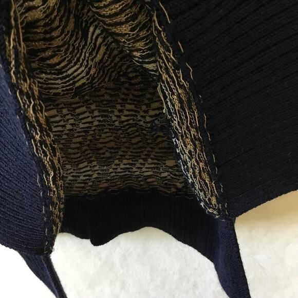 Club Monaco Brown Diamond-Patterned Knit Top - Picture 8 of 9